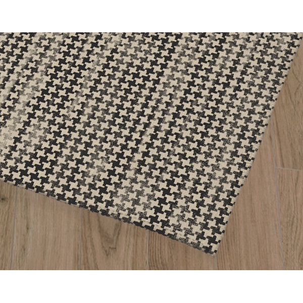 Corrigan Studio® DISTRESSED BASKET CHARCOAL Outdoor Rug By Corrigan